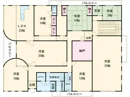 KI平戸ビル(7SLDK/2階)の間取り写真