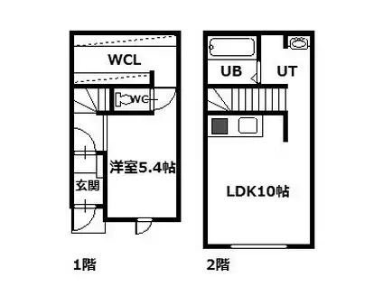BLUE NOTE RYOKKEN III(1LDK/1階)の間取り写真