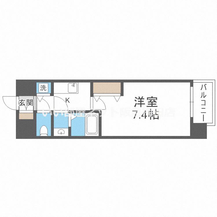 ルミエール野田阪神(1K/10階)の間取り写真