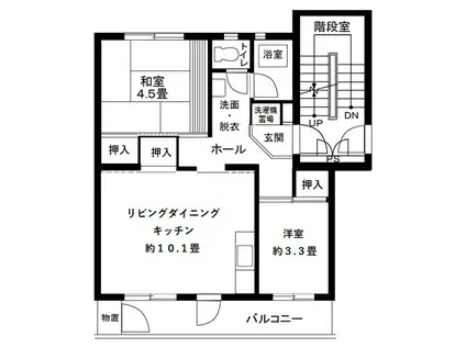 相模原田名(2LDK/5階)の間取り写真