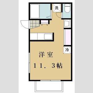CRAFIT PLACE(ワンルーム/2階)の間取り写真