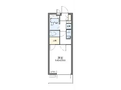 レオパレスREI(1K/1階)の間取り写真