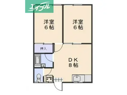 メゾンドいづみ(2DK/1階)の間取り写真