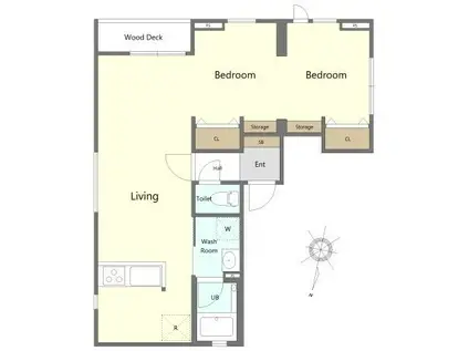 RS EULE(ワンルーム/1階)の間取り写真