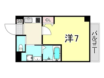 AILE東園田(1K/2階)の間取り写真