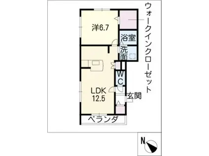 クレストン ヒルズ(1LDK/3階)の間取り写真