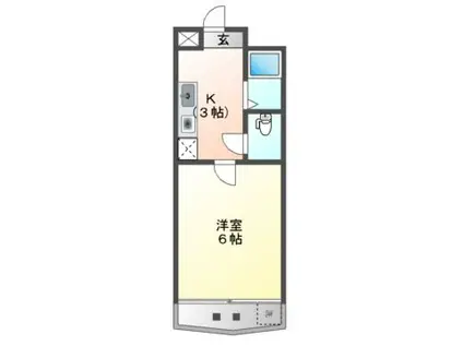 メゾン サンウイング(1K/2階)の間取り写真