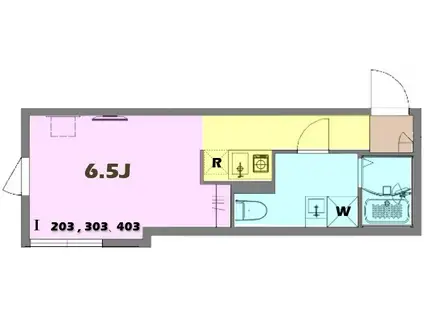 WILLE NISHIARAI(ワンルーム/2階)の間取り写真