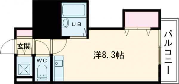 KENSEI7(ワンルーム/5階)の間取り写真