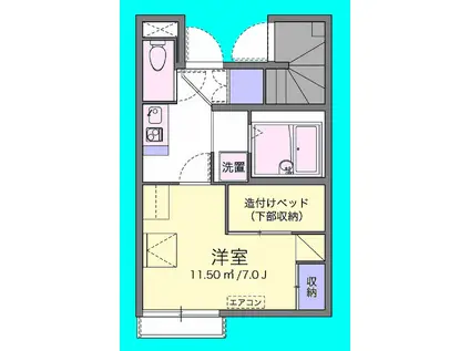 コンフォートハイツ(1K/1階)の間取り写真