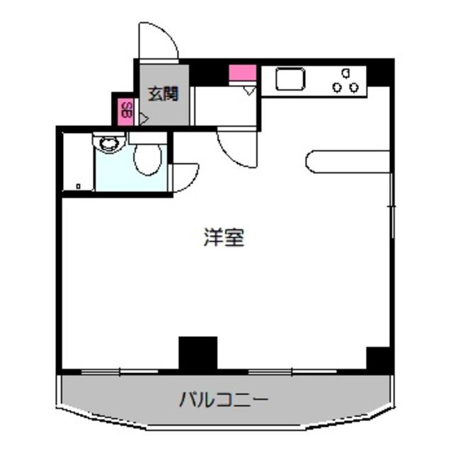 グランドールハタダ(ワンルーム/3階)の間取り写真