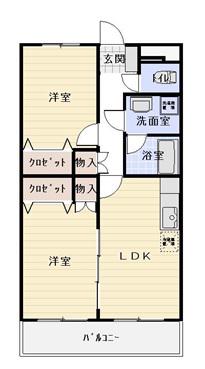 モン・ロジュマン(2LDK/2階)の間取り写真
