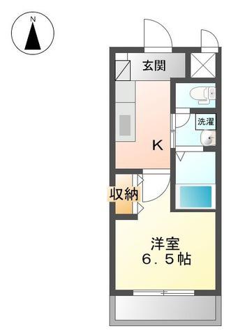BRANCHE(1K/1階)の間取り写真