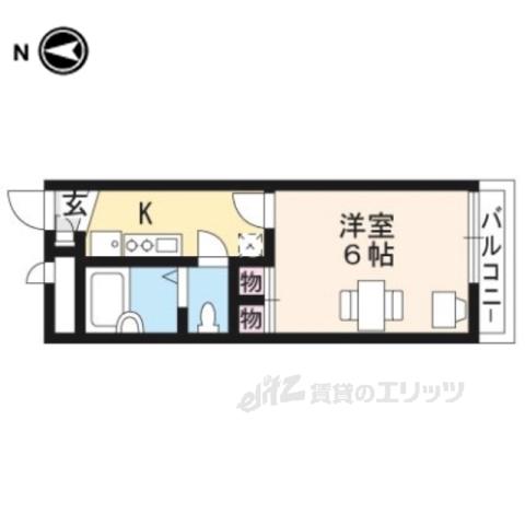 レオパレス御所西(1K/2階)の間取り写真