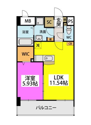 B REGIS(1LDK/2階)の間取り写真