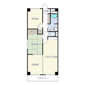 COMFORT高蔵寺(3LDK/1階)の間取り写真