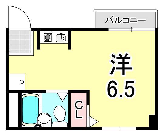 グレースマンション(ワンルーム/3階)の間取り写真