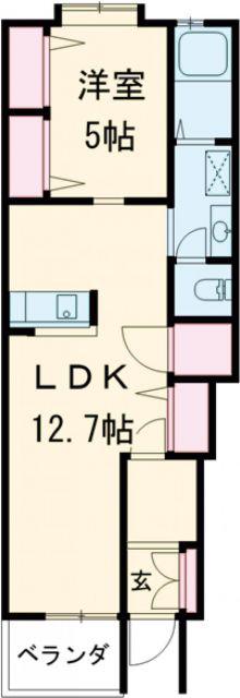 ファインシティB棟(1LDK/1階)の間取り写真