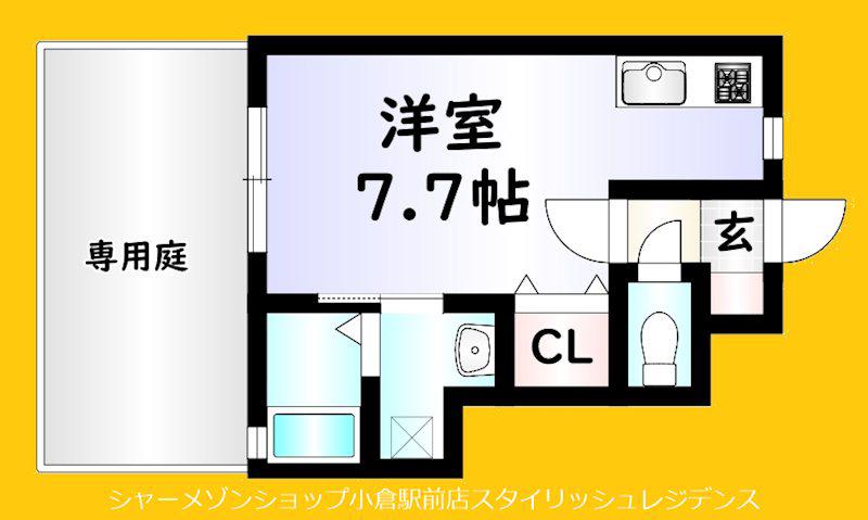 サムゴールド(ワンルーム/2階)の間取り写真