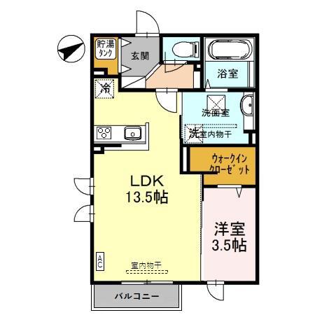 ロイヤル・エン(1LDK/1階)の間取り写真