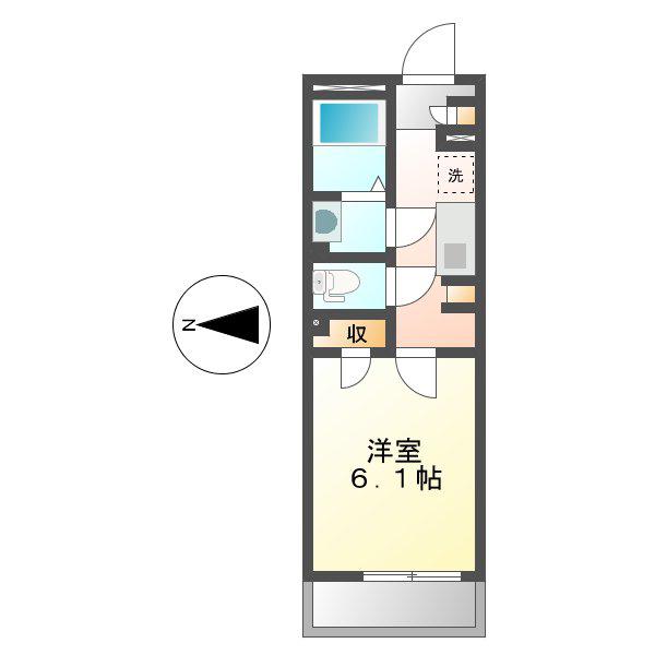 レオネクストエリーゼ(1K/2階)の間取り写真