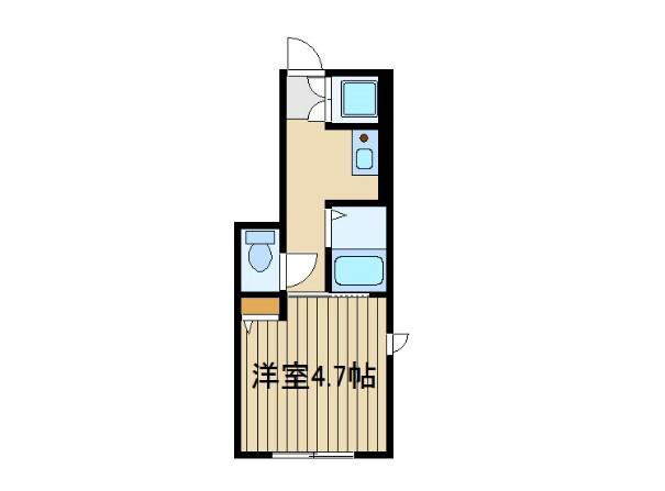 シバリヒルズ(1K/1階)の間取り写真