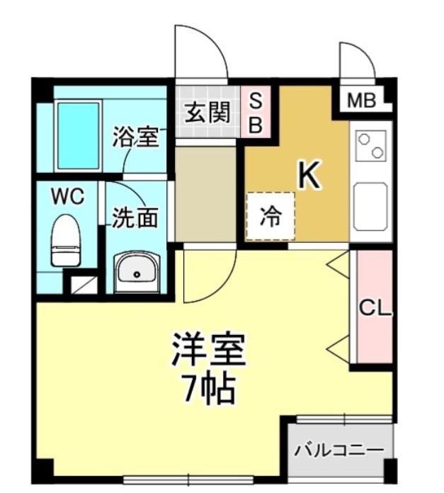 ワンズホーム大森(1K/2階)の間取り写真