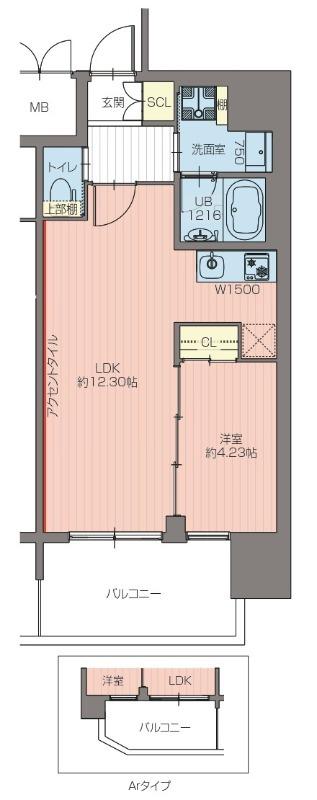プレジオ西中島ASIAN(1LDK/3階)の間取り写真