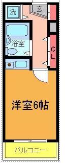 ジュネス八柱(ワンルーム/4階)の間取り写真