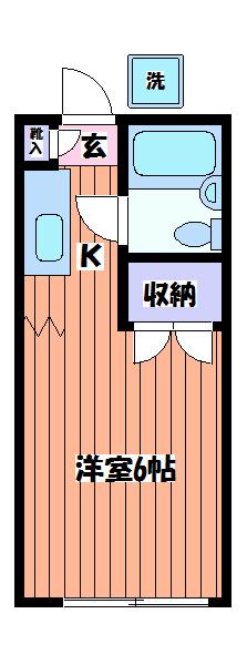 ルミエハイツ(1K/2階)の間取り写真