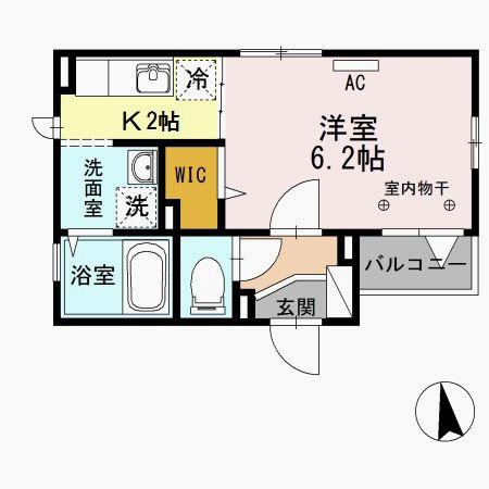 ステラプレイス(1K/3階)の間取り写真