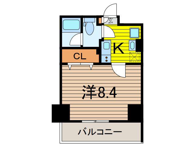 アルファコート蕨3(1K/2階)の間取り写真