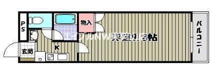 フォルテ(1K/2階)の間取り写真
