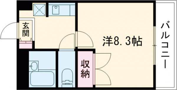 リッチウォーク市役所前(1K/1階)の間取り写真