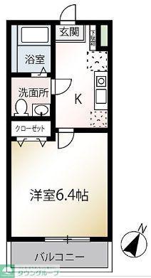 MQUARTO湘南海岸公園II(1K/1階)の間取り写真