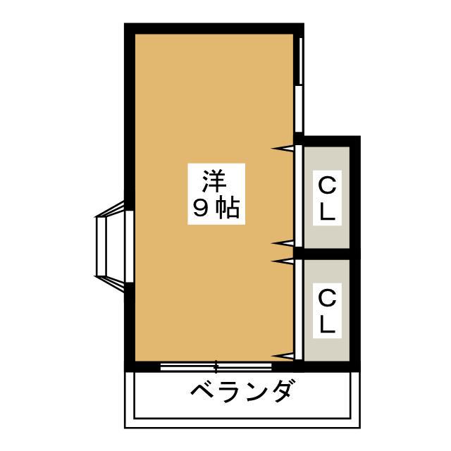 小金井市本町4丁目ゲストハウス(ワンルーム/2階)の間取り写真