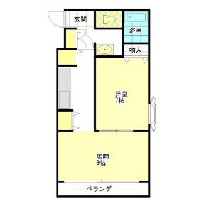 ジェイステージ苫小牧I(1LDK/1階)の間取り写真