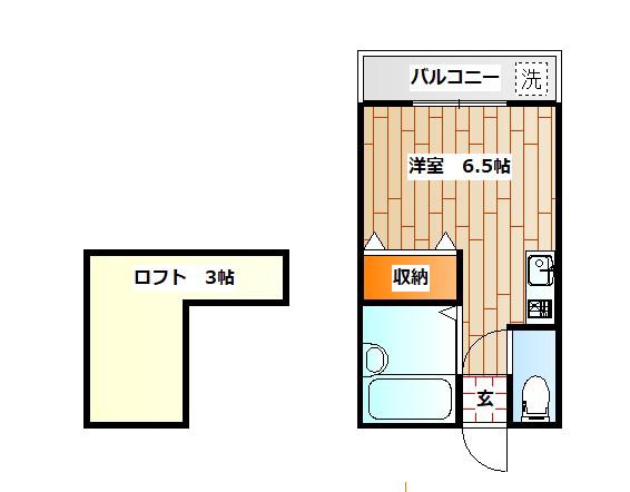 菅沼コーポ(ワンルーム/2階)の間取り写真