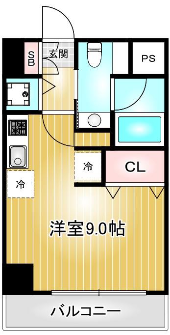エグゼプレジオ(ワンルーム/5階)の間取り写真