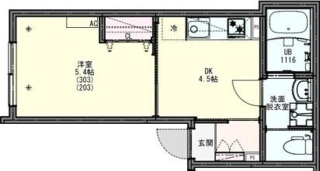 KEIAI RESIDENCE 八王子II(1DK/2階)の間取り写真