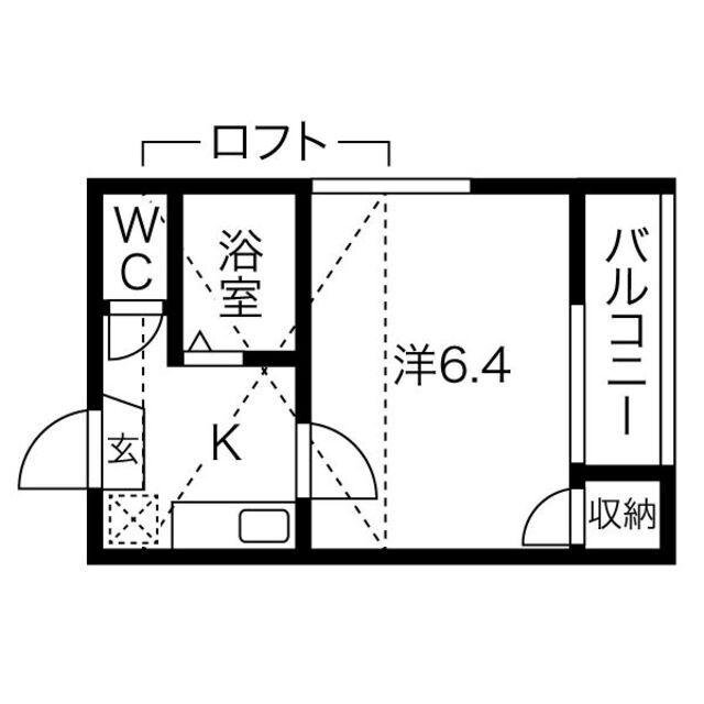 リバティー大須(1K/1階)の間取り写真