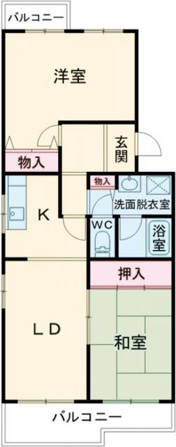 タラ生駒(2LDK/3階)の間取り写真