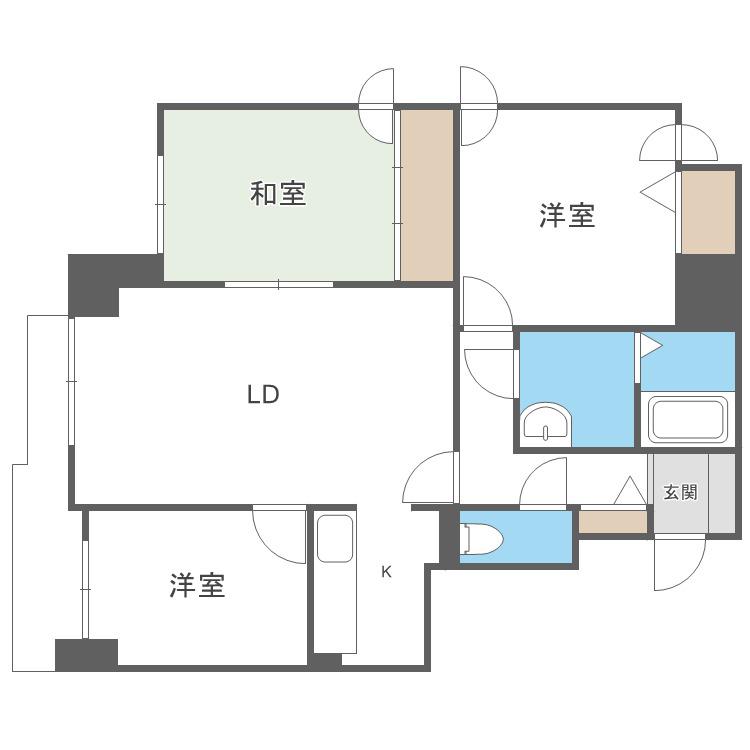 ウィスタリア35(3LDK/2階)の間取り写真