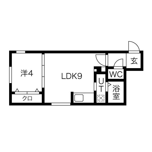 MAISONKAMUYPARKFRONT メゾンカムイパークフロント(1LDK/3階)の間取り写真