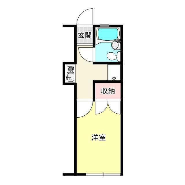 TMヒルズ(1K/1階)の間取り写真