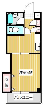 みちのくハイツ10(1K/3階)の間取り写真