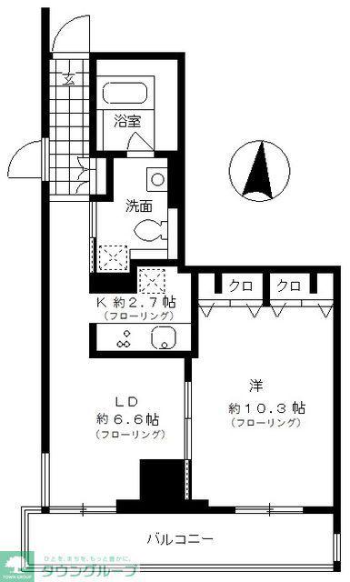 レジディア東桜II(1LDK/7階)の間取り写真