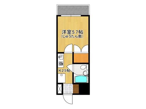 レクセル甲府 0104号(1K/1階)の間取り写真