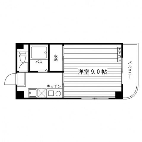 NAKAIビル(1K/5階)の間取り写真