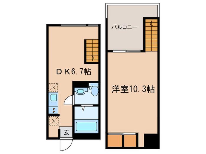 ALERO目白(1DK/4階)の間取り写真